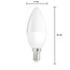 Vorteilspack 10 Stück - E14 LED Kerzenlampe - Typ C37 - 6W entspricht 50W - 3000K Warmweiß