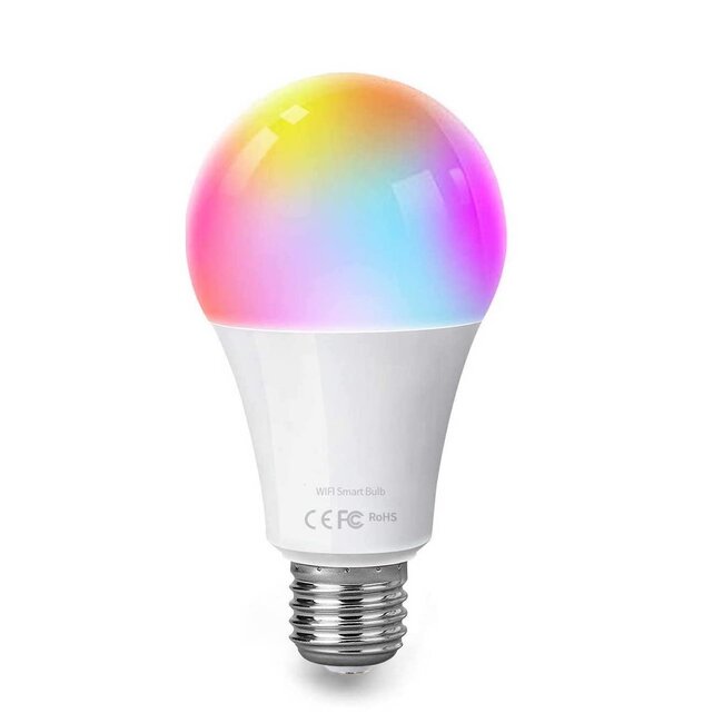 Vorteilspack 10 Stück - E27 WLAN LED Lampen - 9W entspricht 85W - RGB+CCT alle Lichtfarben - per App steuerbar