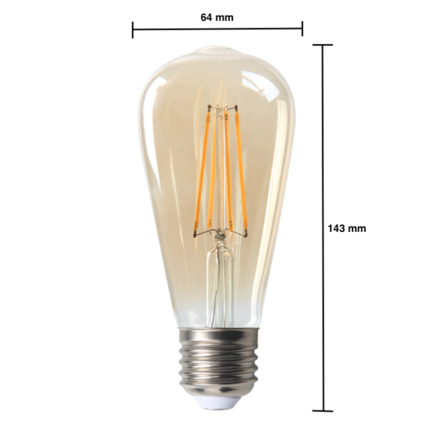 Vorteilspack 10 Stück - E27 LED Lampen - hoch - dimmbar - 4W entspricht 40W - 2200K extra Warmweiß