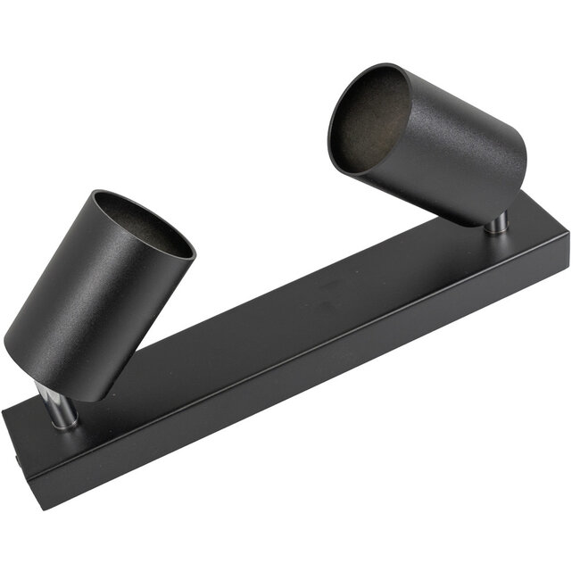 LED Deckenspot Mattschwarz - 2 verstellbare GU10 Fassungen für LED Spots - exkl. LED Spot