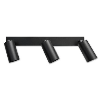 LED Deckenspot Mattschw. - 3 verstellbare GU10 Fassungen für LED Spots - exkl. LED Spot