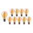 Vorteilspack 10 Stück LED Fadenlampe dimmbar - E27 A60 - 4W entspricht 50W - 2200K extra Warmweiß - 2 Jahre Garantie