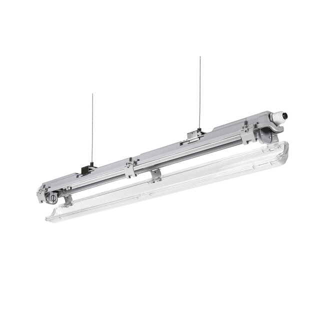 60cm LED Halterung IP65 + 1 LED High Lumen Leuchtstoffröhre 10W - 4000K 840 Neutralweiß -  Komplettset