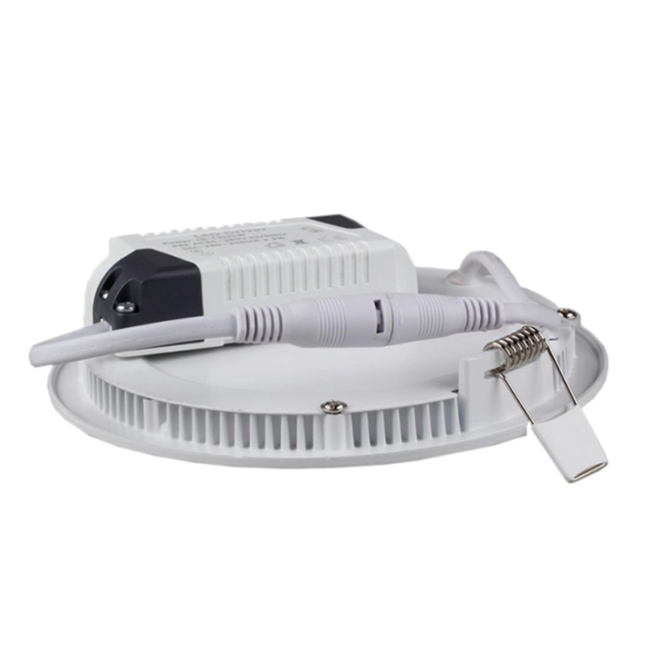 LED Einbaustrahler Downlight rund Aluminium - 6W entspricht 50W - Sägegröße 110mm - 3000K Warmweiß