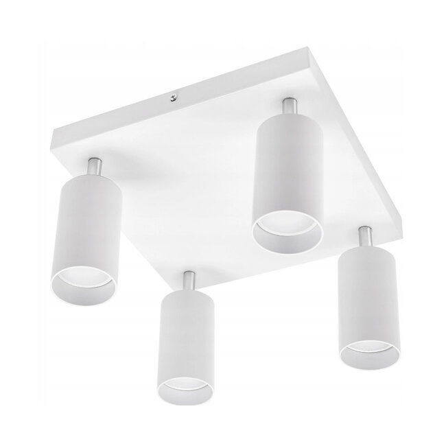 LED Deckenspot Weiß - 4 verstellbare GU10 Fassungen für LED Spots - exkl. LED Spot