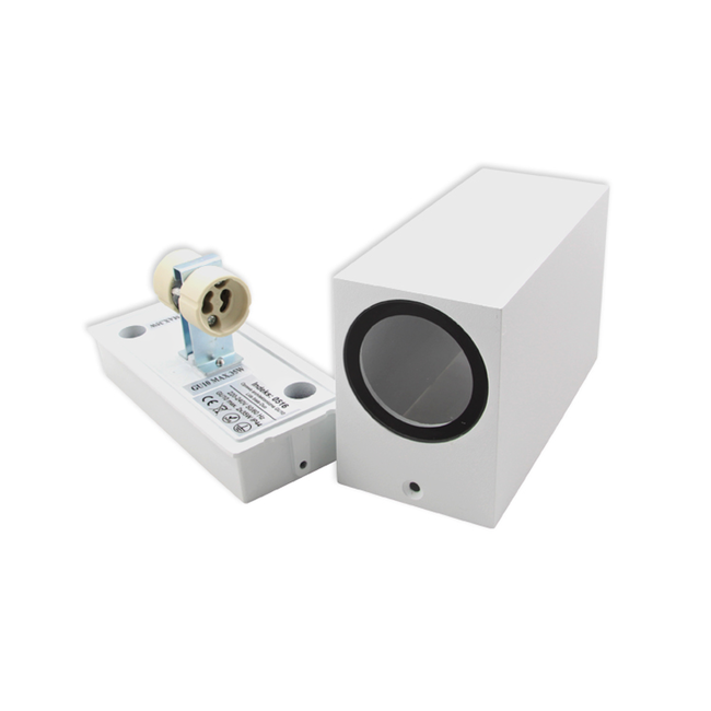 LED Wandleuchte Weiß - GU10 Fassung - IP44 - geeignet für 2 GU10 Spots