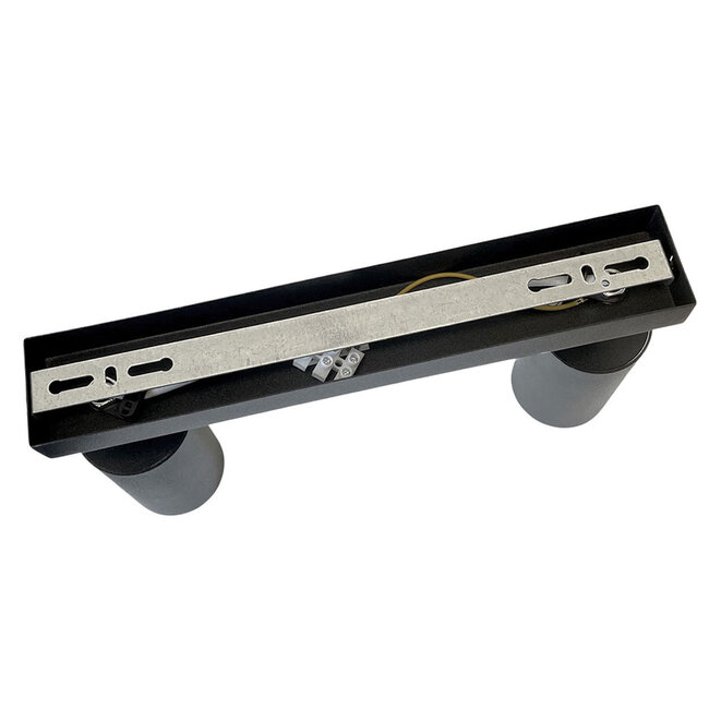 LED Deckenspot Mattschwarz - 2 verstellbare GU10 Fassungen für LED Spots - exkl. LED Spot