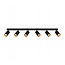LED Deckenspot Mattschwarz - 6 verstellbare GU10 Fassungen für LED Spots - exkl. LED Spot