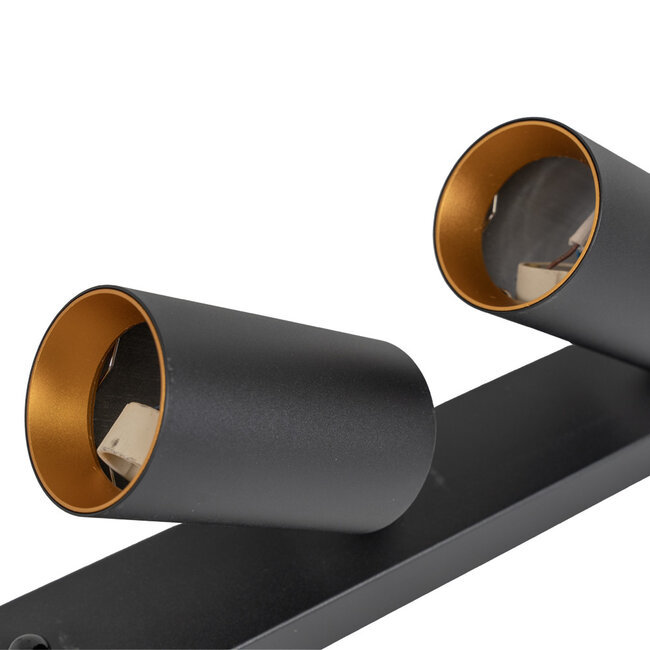 LED Deckenspot Mattschwarz - 6 verstellbare GU10 Fassungen für LED Spots - exkl. LED Spot