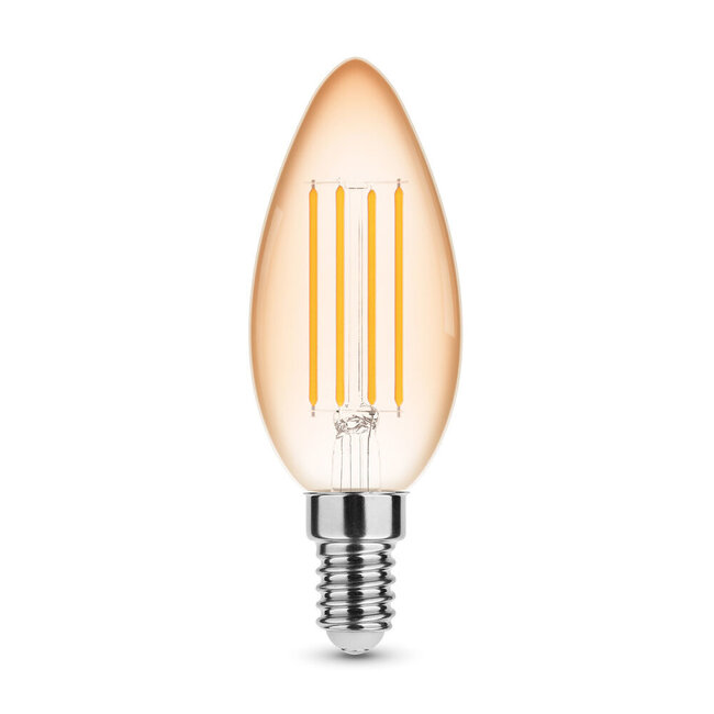 LED Fadenlampe E14 - C35 - 4W entspricht 33W - 1800K extra Warmweiß