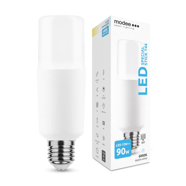 LED Lampe Stick - E27 T44 - 11.1W entspricht 75W - 6000K Tageslichtweiß