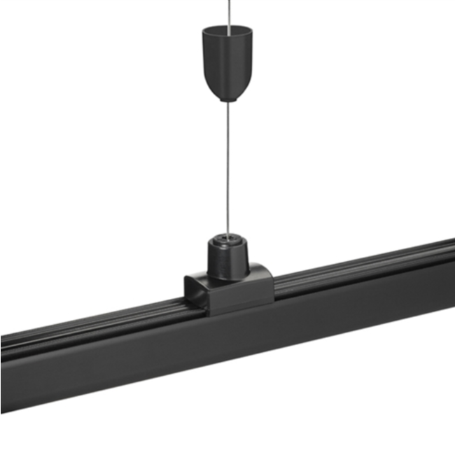 LED Schienenstrahler Schienen Aufhängeset - Schwarz - mit 3 m Stahldraht