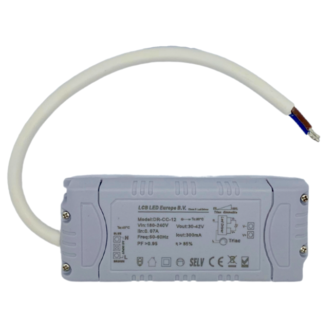 Dimmbarer LED Trafo - Triac / Phasenanschnitt - für 12W LED Panels