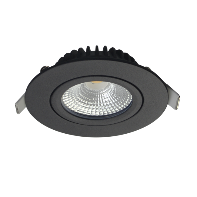 LED Einbauspot Schwarz dimmbar - 5W entspricht 50W - 2700K Warmweiß