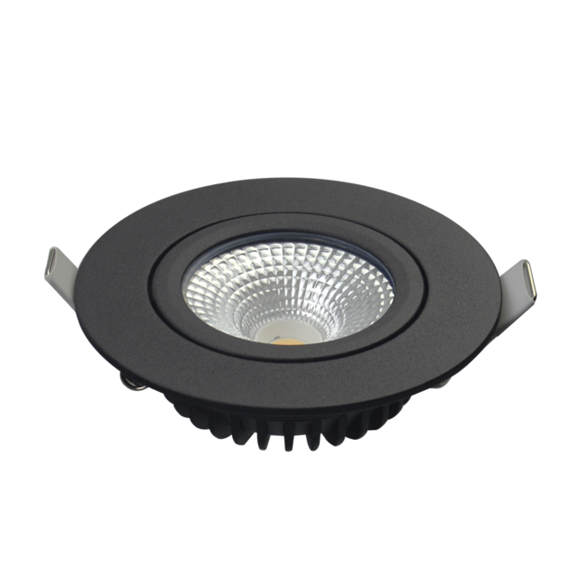LED Einbauspot Schwarz dimmbar - 5W entspricht 50W - 2700K Warmweiß