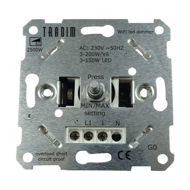 WLAN LED Unterputz Dimmer - 3-200W - Phasenabschnitt