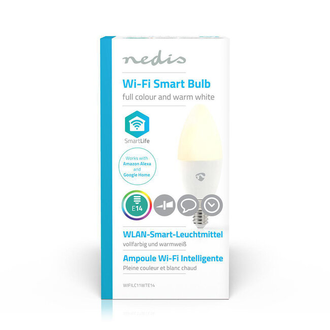 SmartLife WLAN LED Lampe - E14 4,5W - RGB+Warmweiß