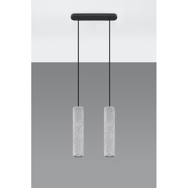 LED Hängeleuchte Beton LUVO - 2 x GU10 Fassung - exkl. LED's