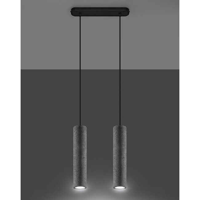 LED Hängeleuchte Beton LUVO - 2 x GU10 Fassung - exkl. LED's