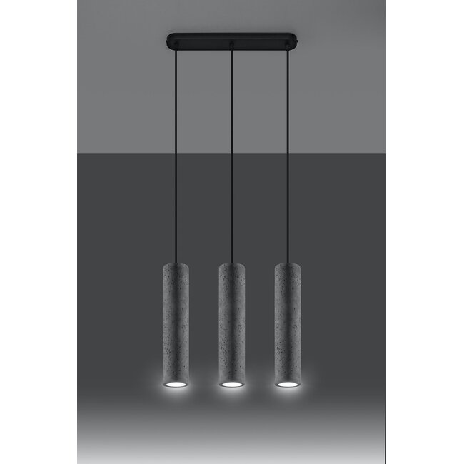 LED Hängeleuchte Beton LUVO - 3 x GU10 Fassung - exkl. LED's