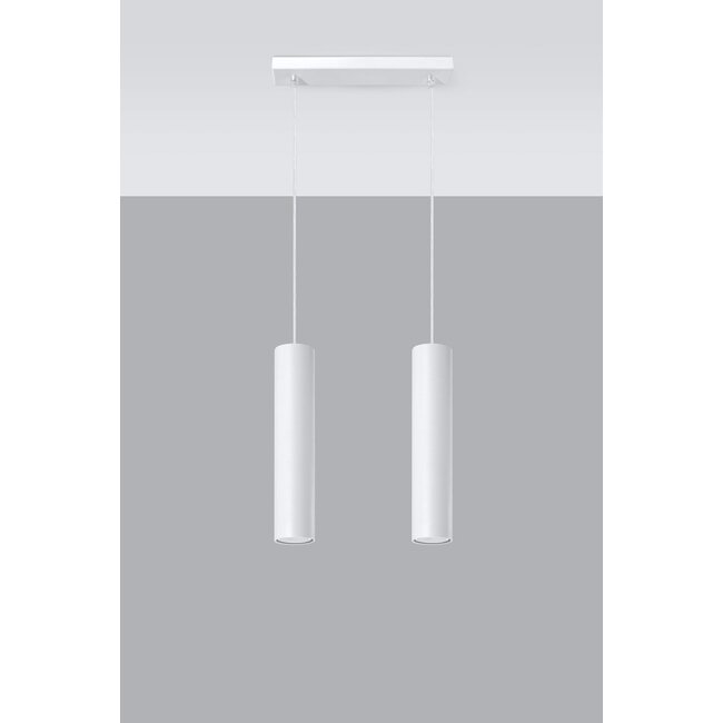 LED Hängeleuchte Weiß LAGOS - 2 x GU10 Fassung - exkl. LED's