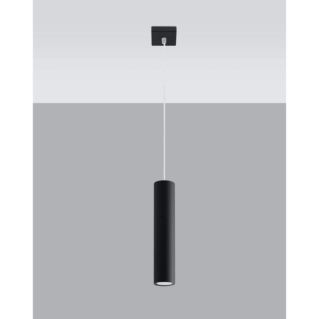 LED Hängeleuchte Mattschwarz LOOPEZ - 1 x GU10 Fassung - exkl. LED's