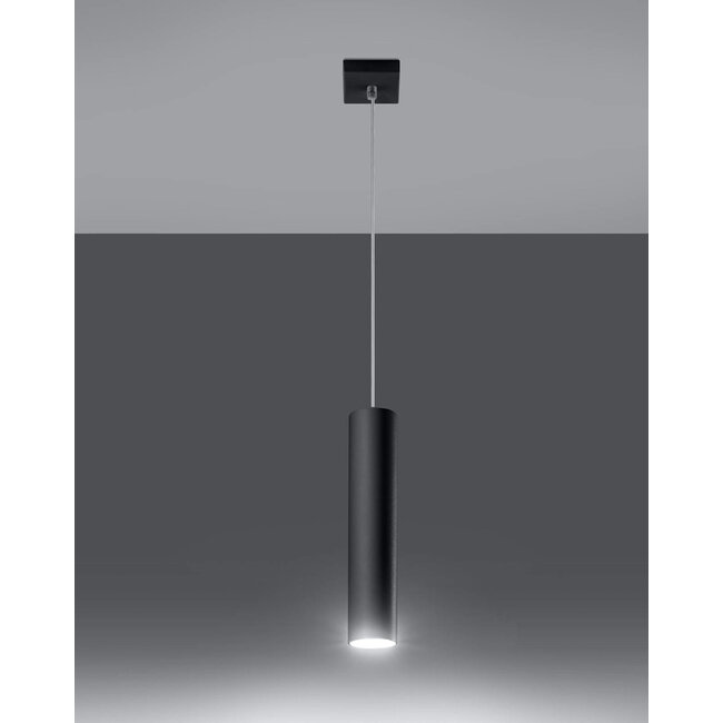 LED Hängeleuchte Mattschwarz LOOPEZ - 1 x GU10 Fassung - exkl. LED's