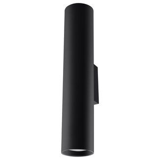 LED Wandleuchte Mattschwarz LOOPEZ - 1 x GU10 Fassung - exkl. LED's