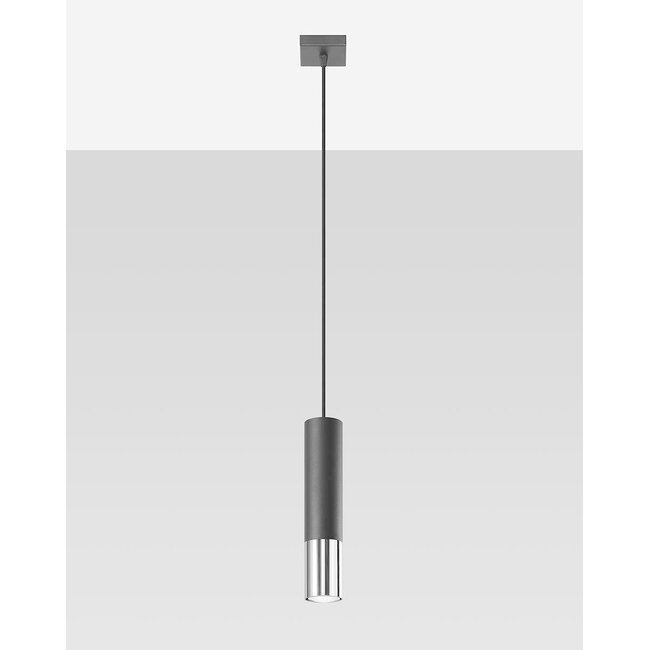 LED Deckenspot Schwarz Chrom LOOPEZ - 1 x GU10 Fassung - exkl. LED's