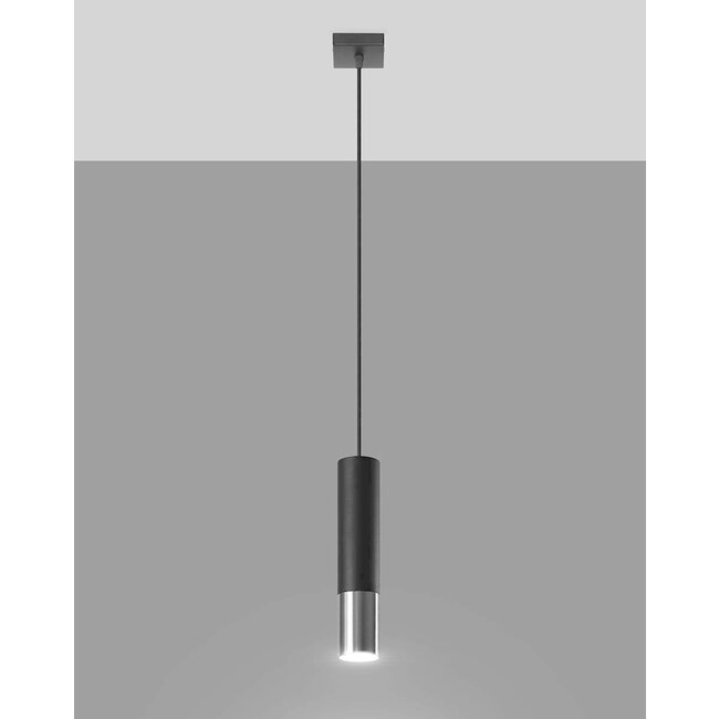 LED Deckenspot Schwarz Chrom LOOPEZ - 1 x GU10 Fassung - exkl. LED's