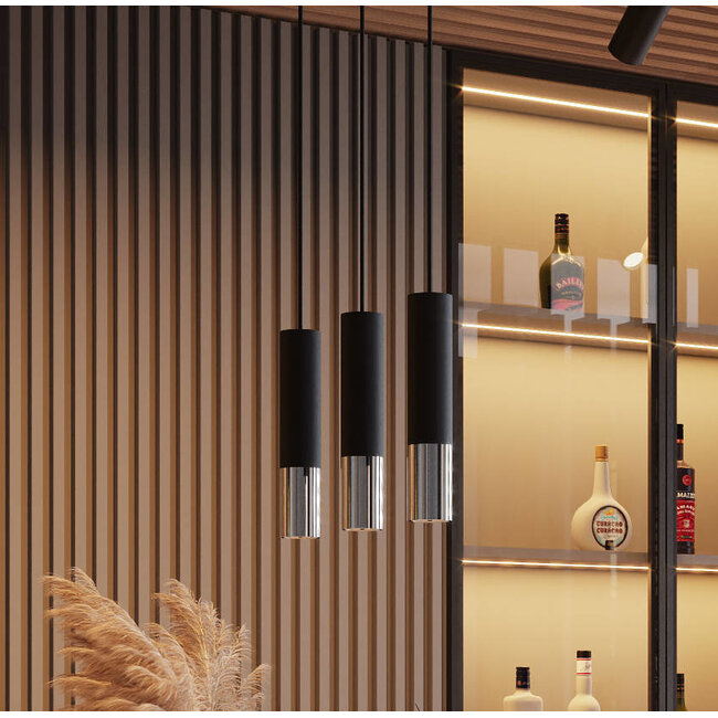 LED Deckenspot Schwarz Chrom LOOPEZ - 1 x GU10 Fassung - exkl. LED's