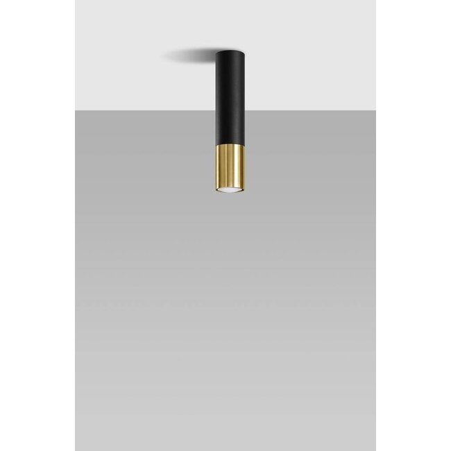 LED Deckenspot Schwarz Gold LOOPEZ - 1 x GU10 Fassung - exkl. LED's