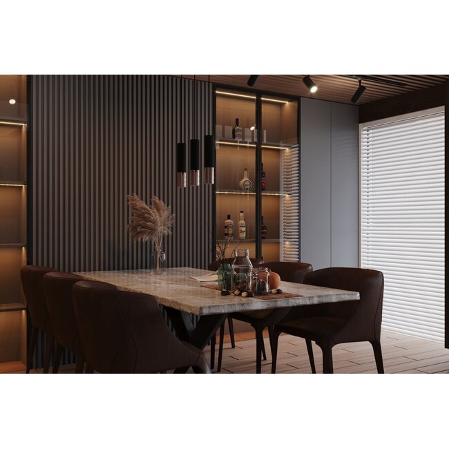 LED Hängeleuchte Schwarz Gold LOOPEZ - 1 x GU10 Fassung - exkl. LED's