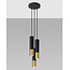 LED Wandleuchte Schwarz Gold LOOPEZ - 3 x GU10 Fassung - exkl. LED's