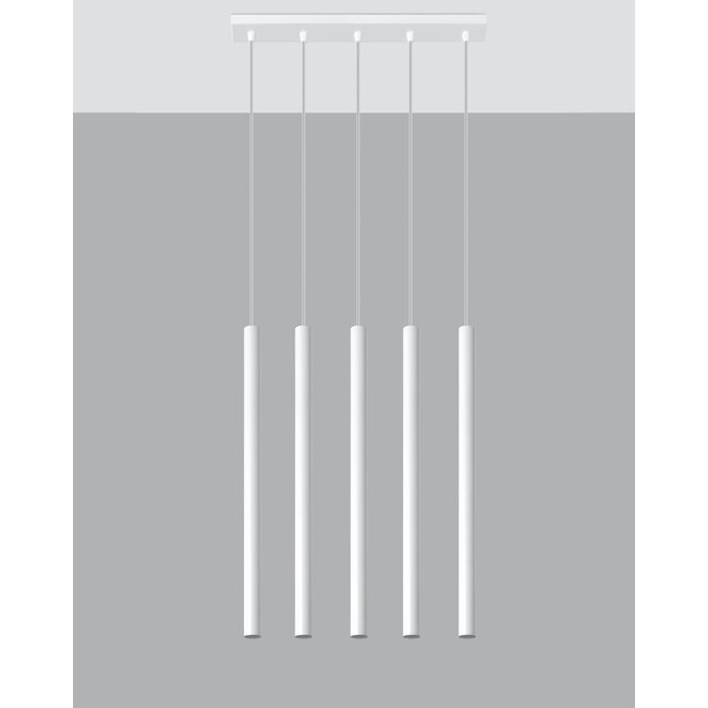 LED Hängeleuchte Weiß PASTELO - 5 x G9 Fassung - exkl. LED's