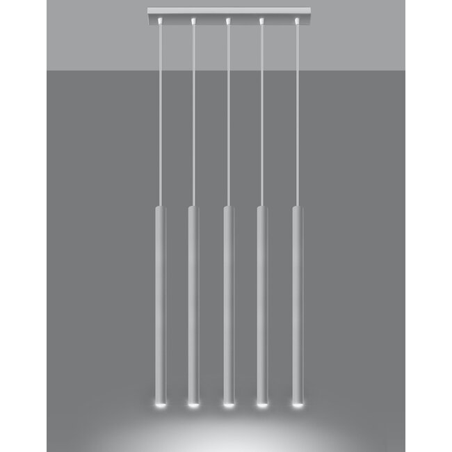 LED Hängeleuchte Weiß PASTELO - 5 x G9 Fassung - exkl. LED's