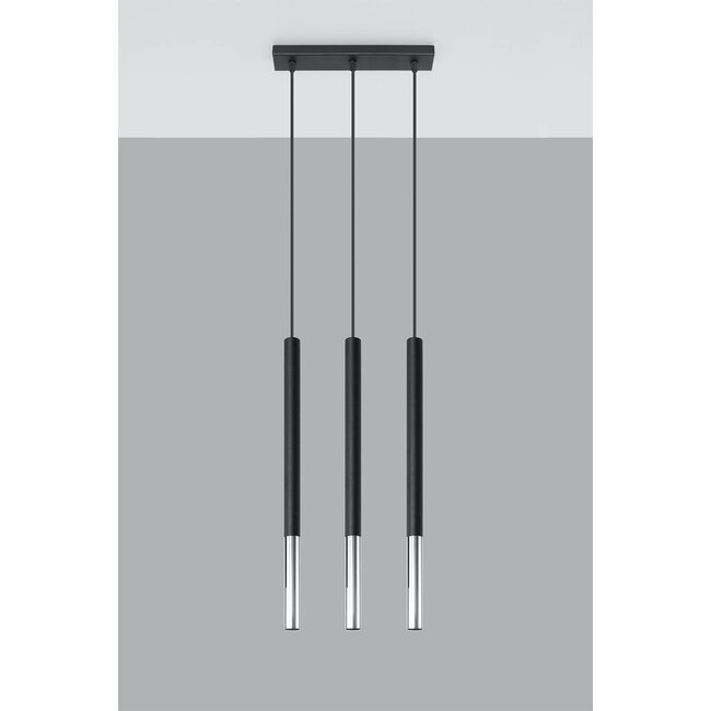 LED Hängeleuchte Schwarz Chrom MOZAICA - 3 x G9 Fassung - exkl. LED's