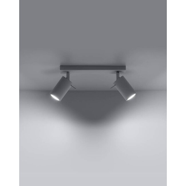 LED Deckenspot Weiß RING - 2 x GU10 Fassung - exkl. LED's