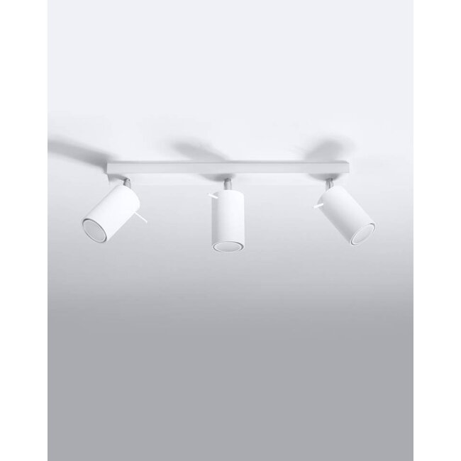 LED Deckenspot Weiß RING - 3 x GU10 Fassung - exkl. LED's