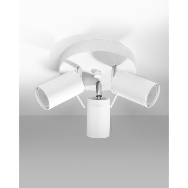 LED Deckenspot Weiß RING - 3 x GU10 Fassung - exkl. LED's