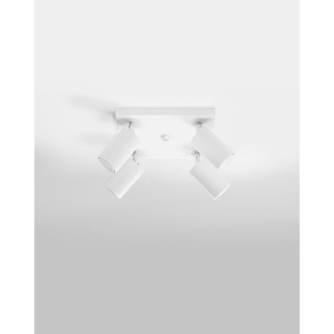 LED Deckenspot Weiß RING - 4 x GU10 Fassung - exkl. LED's