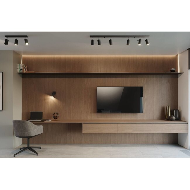 LED Deckenspot Schwarz RING - 6 x GU10 Fassung - exkl. LED's