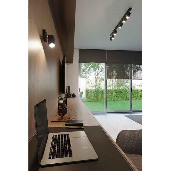 LED Deckenspot Schwarz RING - 6 x GU10 Fassung - exkl. LED's