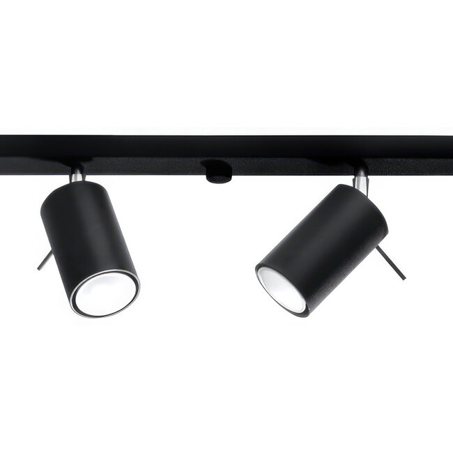 LED Deckenspot Schwarz RING - 6 x GU10 Fassung - exkl. LED's