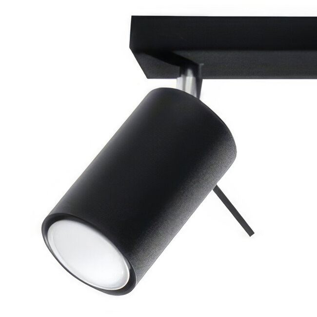 LED Deckenspot Schwarz RING - 6 x GU10 Fassung - exkl. LED's