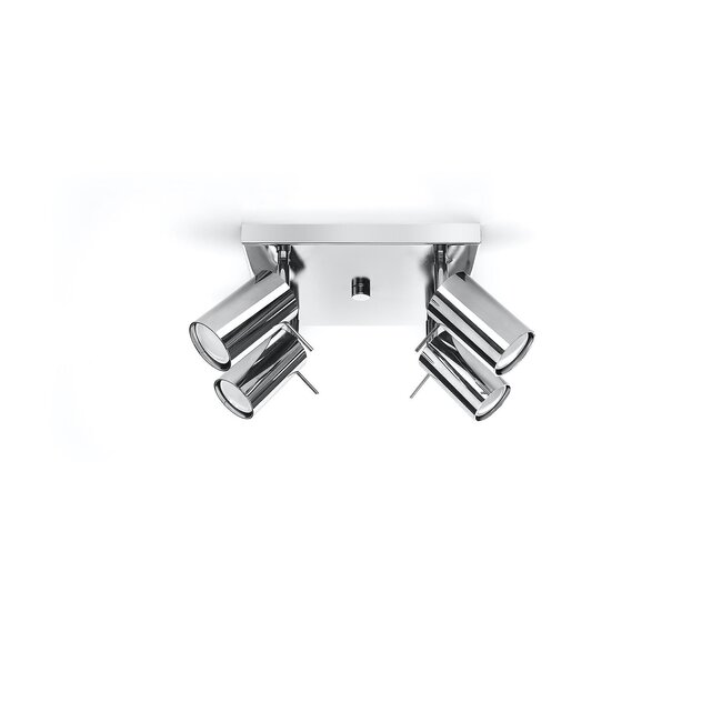 LED Deckenspot Chrom RING - 4 x GU10 Fassung - exkl. LED's