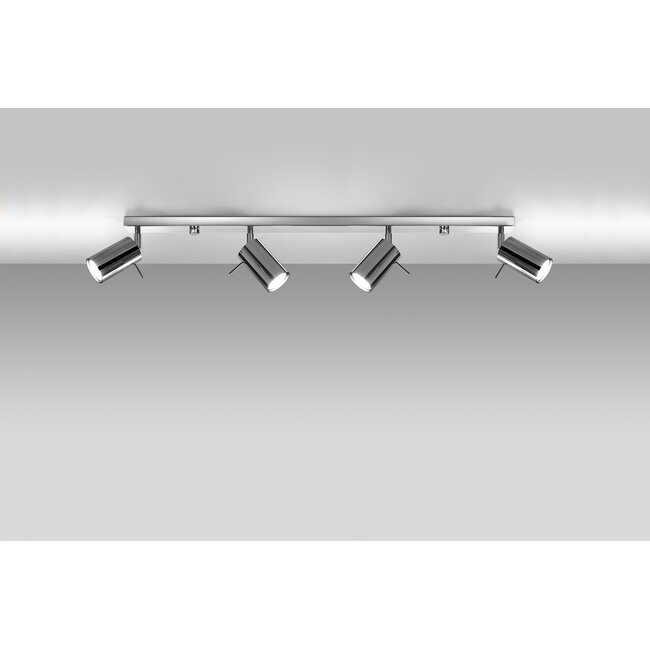 LED Deckenspot Chrom RING - 4 x GU10 Fassung - exkl. LED's