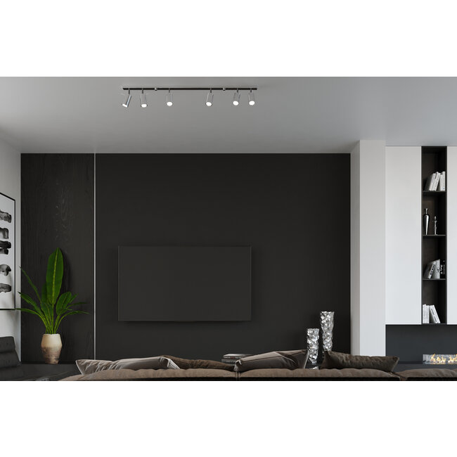 LED Deckenspot Chrom RING - 6 x GU10 Fassung - exkl. LED's