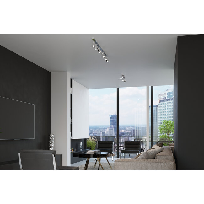 LED Deckenspot Chrom RING - 6 x GU10 Fassung - exkl. LED's