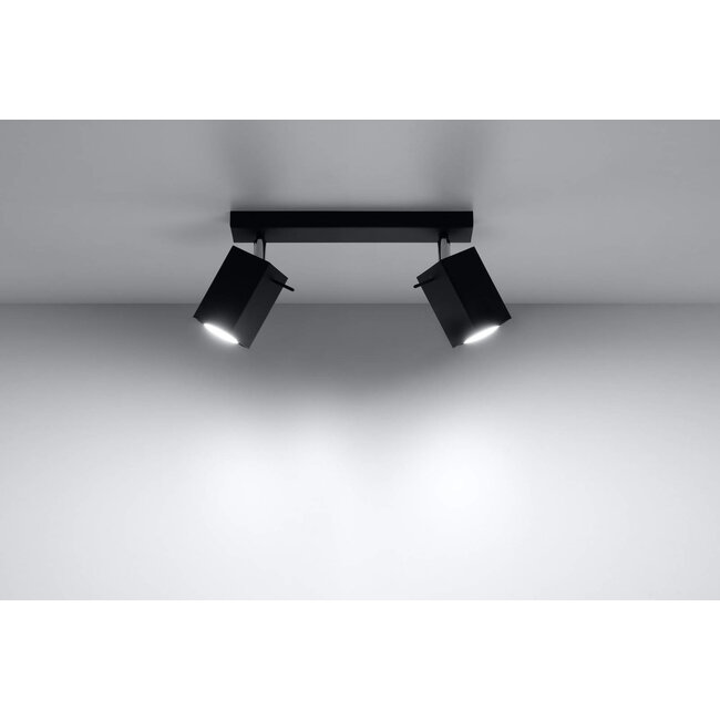 LED Deckenspot Schwarz MERIDA - 2 x GU10 Fassung - exkl. LED's